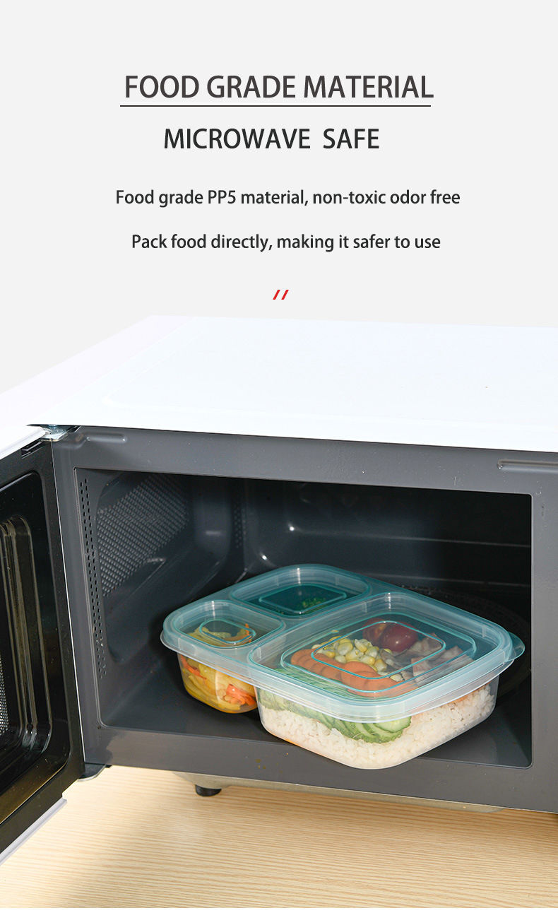 Buy Wholesale China Customized Large Stackable Food Containers With Cutlery  And Divider Lunch Box Bento & Food Containers at USD 3.72