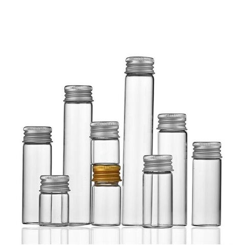 Vials Small Glass Bottles Mini Jars With Aluminum Screw Lids SALE Storage  NEW