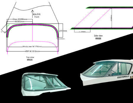 Nekeke Marine Boat Hardtop Yacht Customization Windshield - China