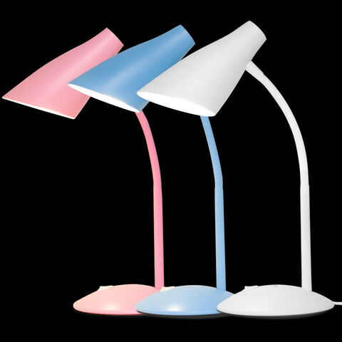 Lámpara de mesa de fábrica a precio de oferta, manguera de silicona OEM barata, aprendizaje rosa azul