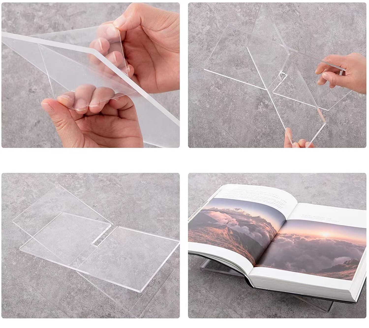 Bulk Buy China Wholesale Acrylic Book Stand For Reading Clear Display