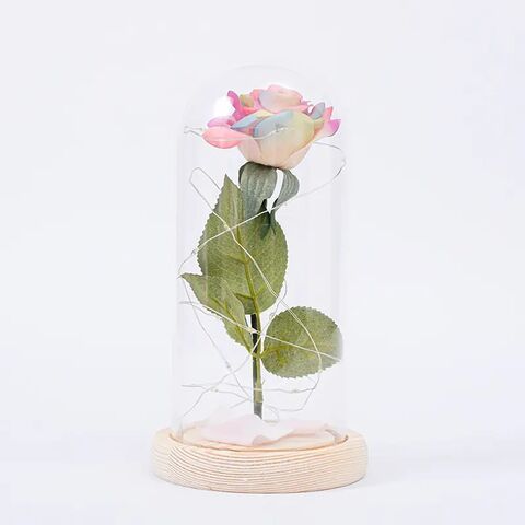 Nouveau kit d'ours de fleur de rose chaude avec lumières LED