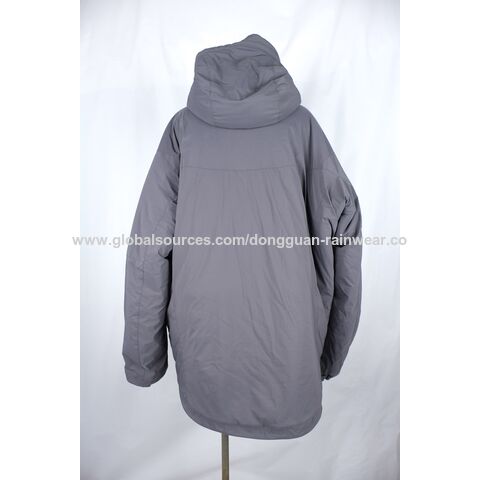 Veste extérieure imperméable grise de haute qualité avec le rembourrage
