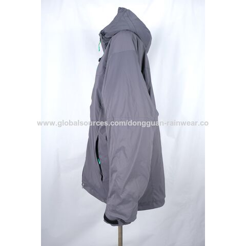 Veste extérieure imperméable grise de haute qualité avec le rembourrage