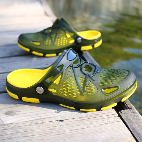 Sabots Homme Antidérapants en EVA Séchage Rapide Chaussures de Plage d'Été Légères Bleues Taille 43