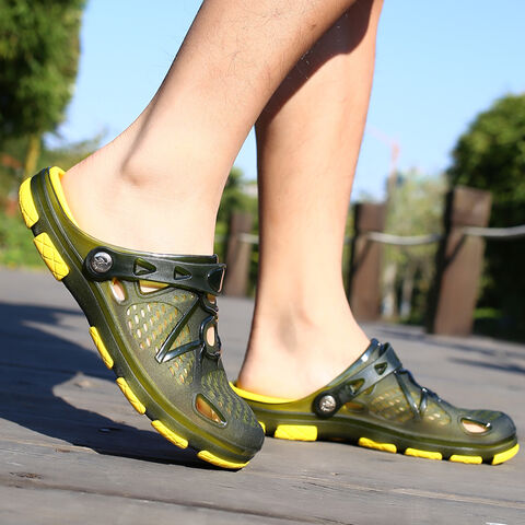 Sabots Homme Antidérapants en EVA Séchage Rapide Chaussures de Plage d'Été Légères Bleues Taille 43