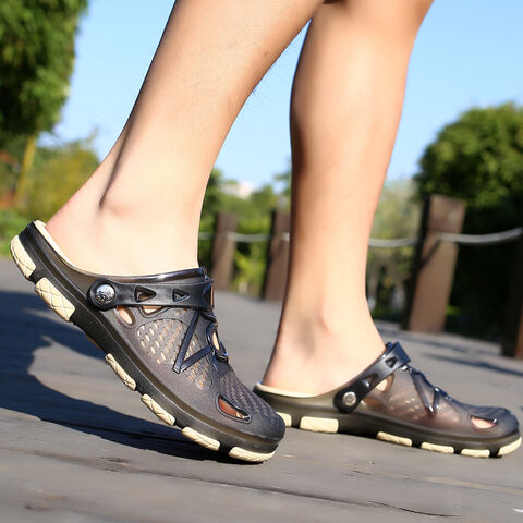 Sabots Homme Antidérapants en EVA Séchage Rapide Chaussures de Plage d'Été Légères Bleues Taille 43