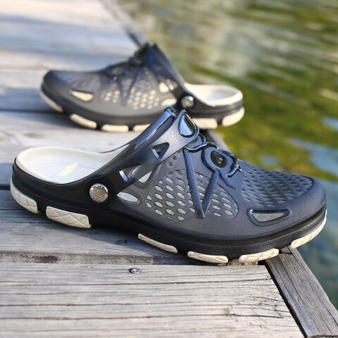 Sabots Homme Antidérapants en EVA Séchage Rapide Chaussures de Plage d'Été Légères Bleues Taille 43