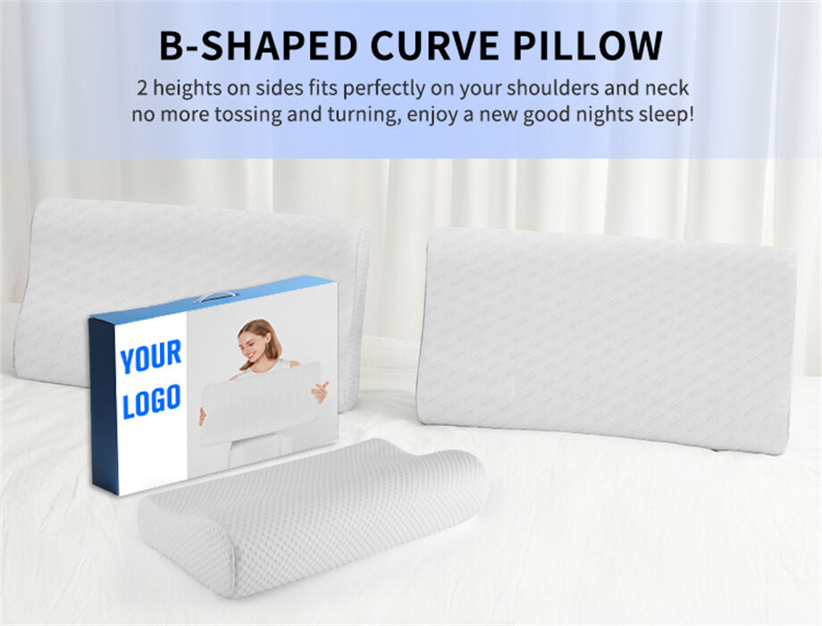 All-Round Sleep Pillow Memory Foam Bedding Neck Protection Slow Rebound  Foam Shaped Health Cervical Neck Sleep Support Concave Color: pillow