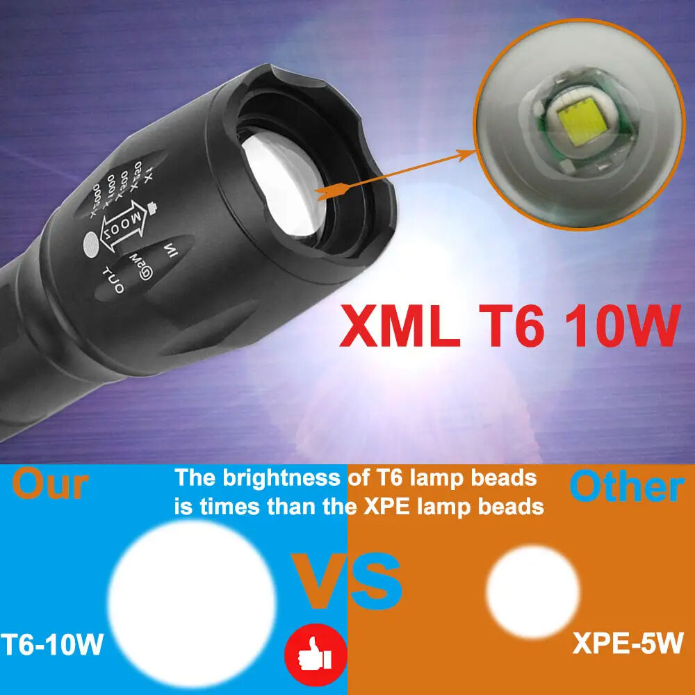 Flashlight Lampe torche tactique COB LED XPE T6 Lampes de poche
