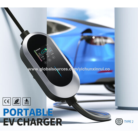 Ev Chargeur Type2 Prise Evse Wallbox 32a 7kw Iec62196-2 Prise 1 Phase 5m  Câble Wallmount Station de charge pour voiture électrique