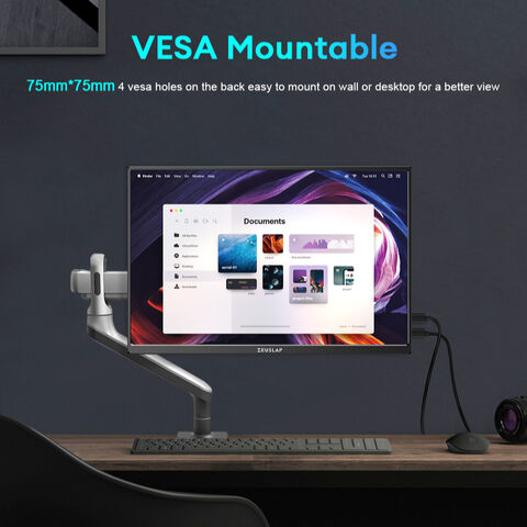 Monitor portátil FHD HDR 1200P 16 pulgadas Monitor portátil USB c HD Pantalla externa IPS Cuidado de los ojos Pantalla portátil para portátil Negro