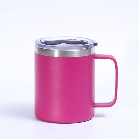 304 Edelstahl 350ml Becher, Kaffeebecher für Büro mit Henkel, tragbarer Becher