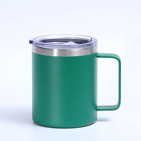 304 Edelstahl 350ml Becher, Kaffeebecher für Büro mit Henkel, tragbarer Becher