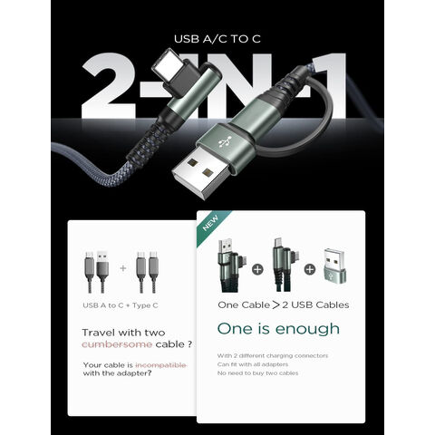 Smartphone Accessories: AINOPE 2-pack 60W Right Angle USB-C Cables