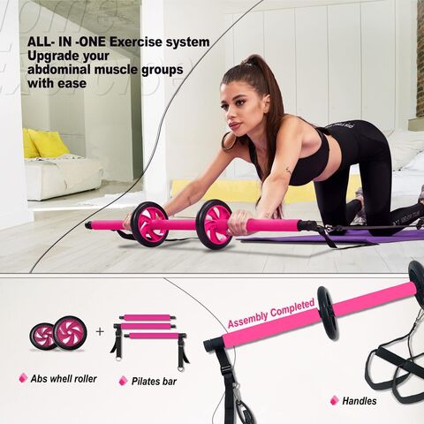 HOTWAVE Pilates Bar Kit with 15 Fitness Accessories.Resistance