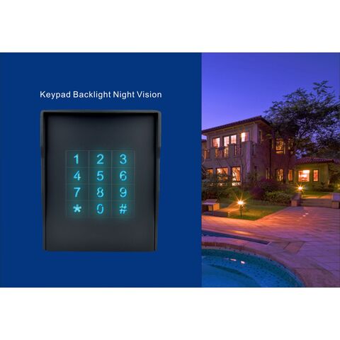 Sistema de entrada de la puerta del teclado de acceso del código del IP 65 con el contraluz azul, sistema independiente del control de acceso del tacto gris para la cerradura de puerta casera