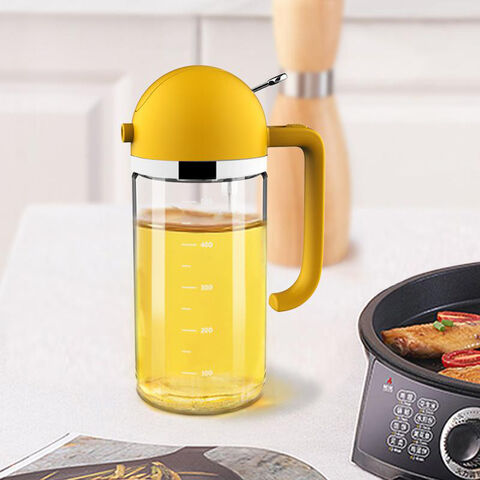 Oil Dispenser with Brush, Glass Oil Dispenser, Olive Oil Bottle Oil  Sprayer, Silicone Dropper Measuring Oil Dispenser Bottle for Kitchen  Cooking, Frying, Baking, BBQ Pancake, Air Fryer 