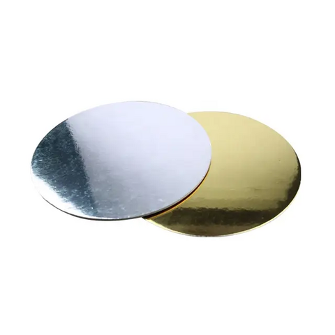 Venta al por mayor de bases para tartas redondas de múltiples colores, cartón para tartas de doble cara de calidad alimentaria JX