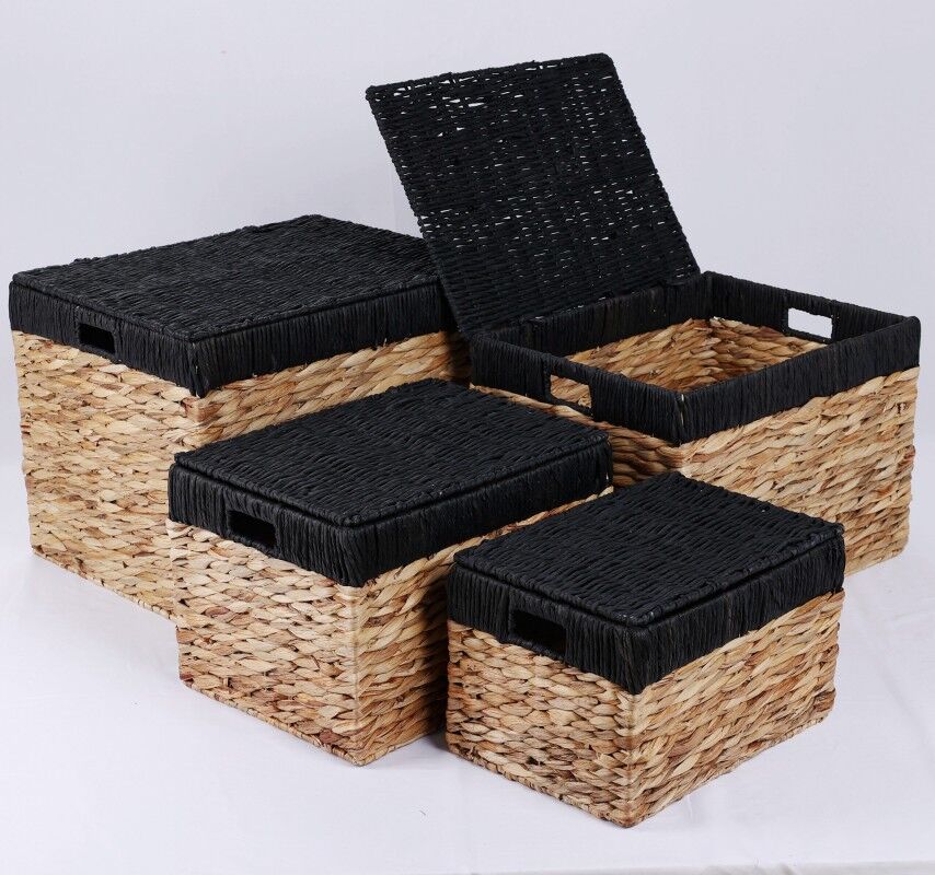 New Design Water Hyacinth Storage Basket. Handmade Storage Bins, Paper ...