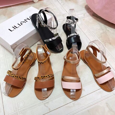 ✨PREORDER✨ 2021 summer sandals and slippers women Korean flat-heel non-slip  pregnant women shoes fashion outer wear bohemian sandals one-word slippers  Size 35-40 - HoneyBee Brunei