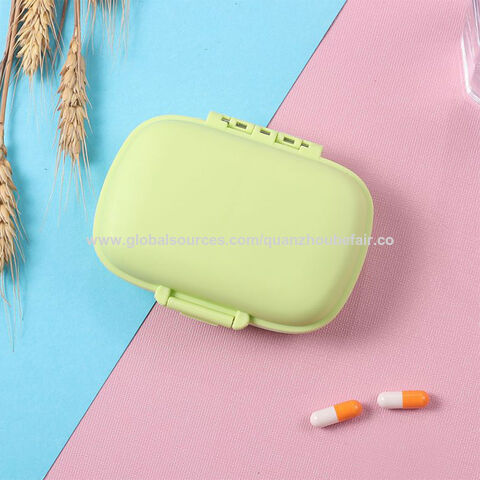 Organizador de píldoras de viaje, caja pequeña para pastillas, mini caja  portátil de bolsillo para farmacia, estuche de píldoras de viaje para  bolso