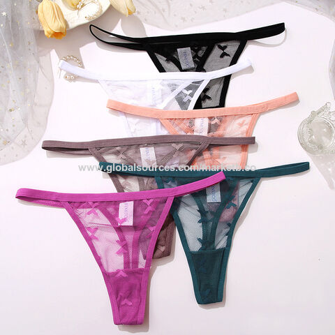 Wholesale Low Rise Sexy Lace Girls Seamless Thong Panties