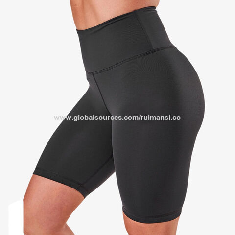 Leggings cortos de mujer Pantalones cortos de nailon hasta la rodilla para  mujer, mallas cortas de cintura elástica para gimnasio, mallas de