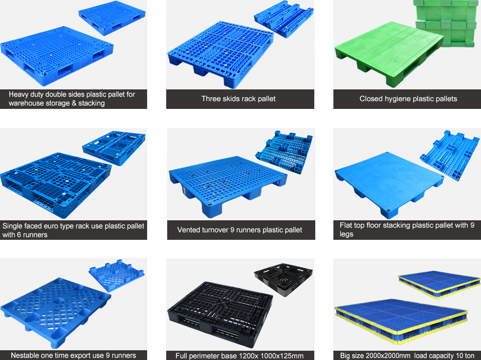 2 Pcs Heavy Duty Plastic Pallets, 31.5"x23.6"x5.5" Industrial Storage