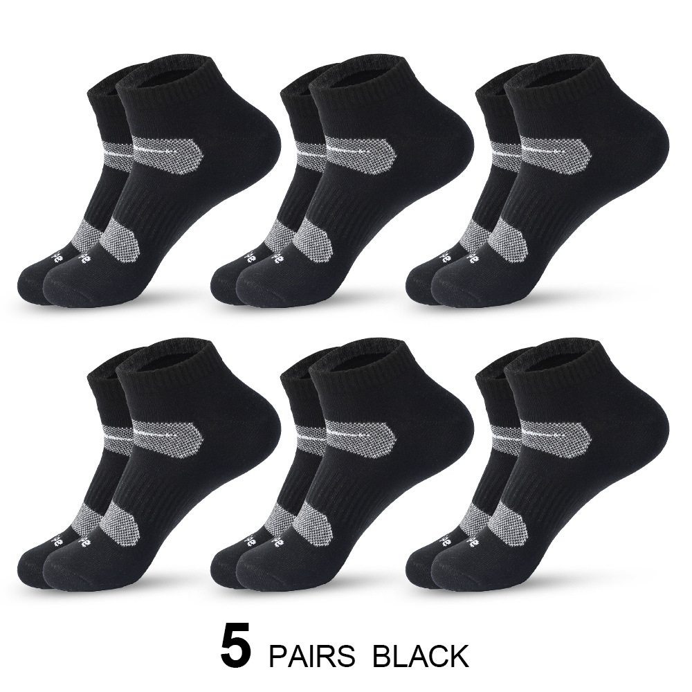 Men's Performance Ankle Socks 6-Pack - Cushioned, Moisture-Wicking For Running & Sports