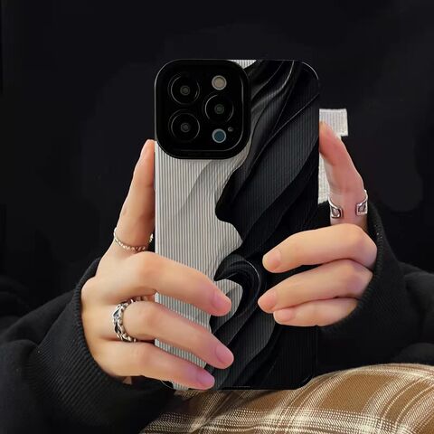 Wave Shape TPU Soft Cell Phone Case with Lens Film Protection for