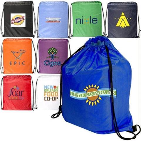 Mochila con Cordón Personalizada, Bolsa con Cordón Promocional, Bolsas de Gimnasio Recicladas