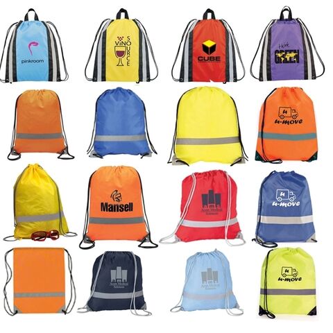 Mochila con Cordón Personalizada, Bolsa con Cordón Promocional, Bolsas de Gimnasio Recicladas