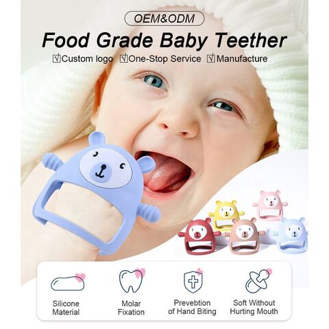 Jouets de dentition pour bébés nouveau-nés de qualité alimentaire, soins dentaires des gencives, anti-morsure des mains, coffrets cadeaux pour nouveau-nés