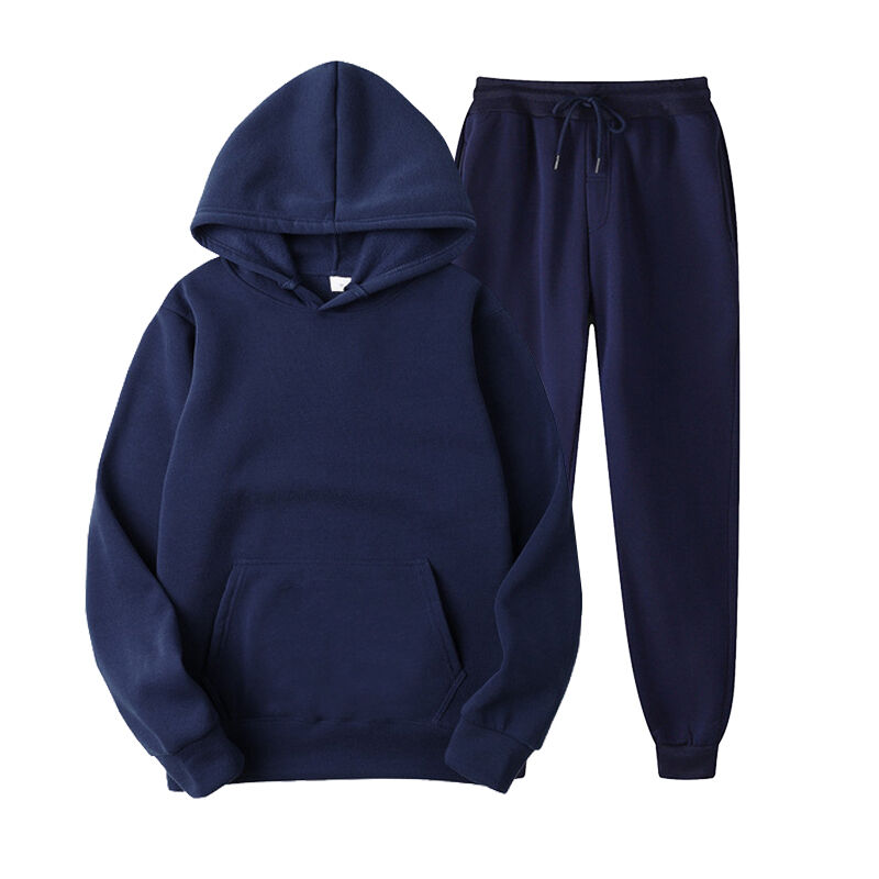 Buy Wholesale China Custom Pullover Blank Men Sweat With Pocket Tracksuits Set Blank Jogging ...