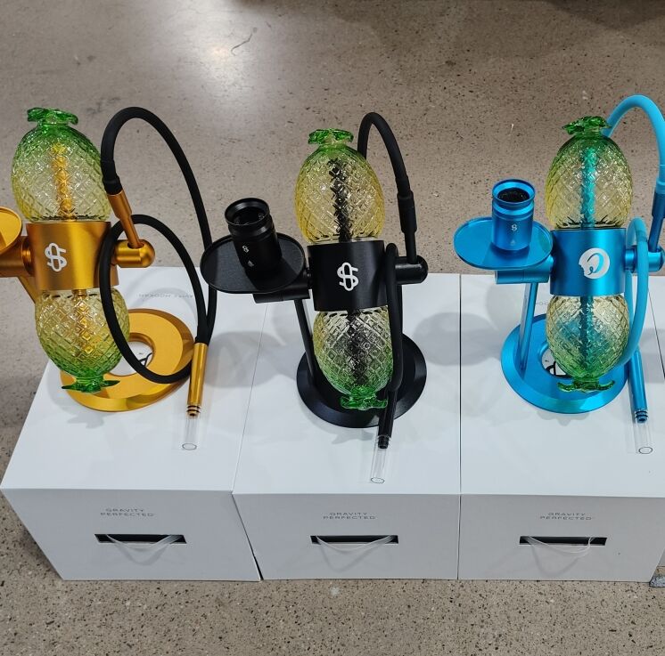 Wholesale Custom Logo 360 Gravity Hookah Cookies 2 In 1 Glass Aluminum Gravity Bong, Gravity