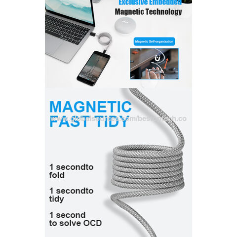 Magnetic C Type Cable, Magnetic Cable 100W For USB-C