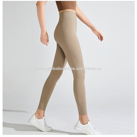 High waist peach hip fitness pants female quick-drying breathable running  yoga pants outside wearing thin sports pants summer