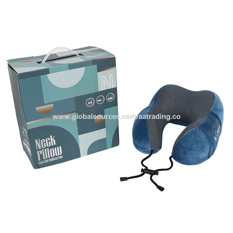 Almohada Inflable De Viaje Con Bolsa Portatil Para Dormir Cabeza Resto  Cuello US