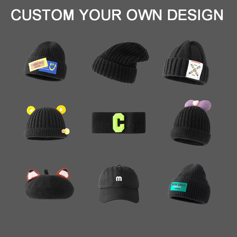 Skull Caps Y2k Beanie Customized Color Cap Letter Jacquard Knitted