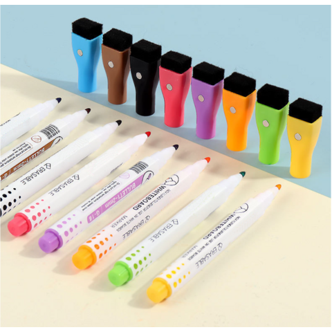 Magnetic Dry Erase Markers Fine Tip, 8-Pack Whiteboard Markers, Fine Point Dry  Erase Marker with Eraser Cap, Low Odor White Board Markers for Kids  Teachers Office & School Supplies 