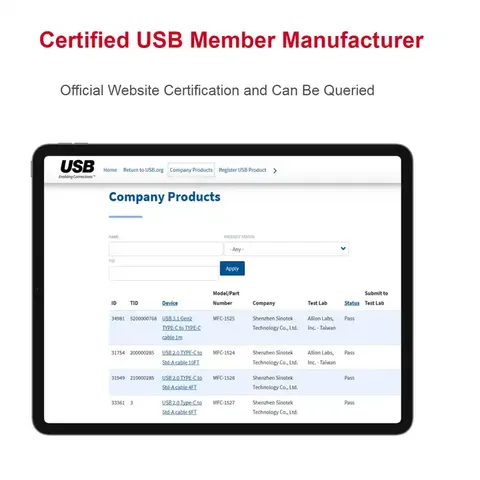 Sinotek PD Schnellladekabel USB-C auf USB-C