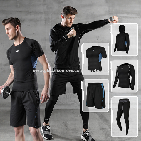 Ropa deportiva para hombre, Ropa para correr, secado rápido, tamaño grande  de los hombres de la aptitud del gimnasio, traje de chándal de los hombres  : : Moda