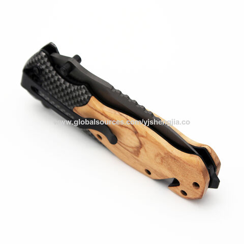 Premium Bead, Utility & Tactical wooden handle utility knife 
