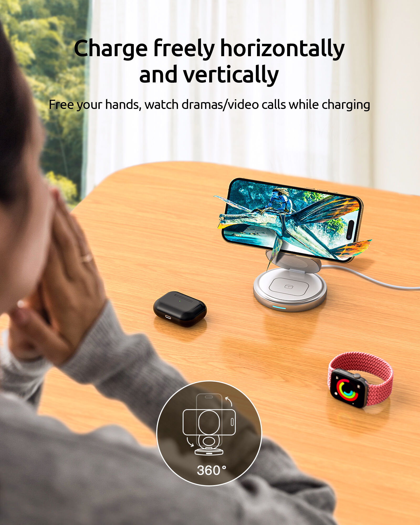 Buy China Wholesale Wholesale 3 In 1 Folding Magnetic Wireless Charging ...