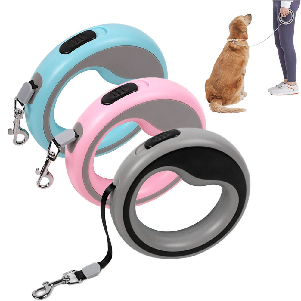 Automatic Dog Leash Retractable Strong Pet Lead Reflective Heavy