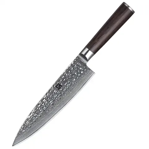 Couteau de Chef Professionnel Japonais en Acier Damas de 8 Pouces
