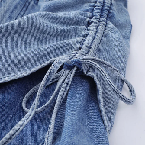 Vestido de Verão Jeans para Meninas - Saia Jeans Feminina por Atacado