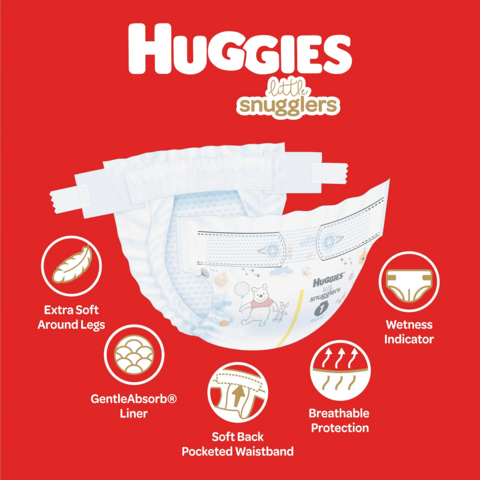 Huggies Couches pour bébés Little Snugglers, taille 1, 84 unités