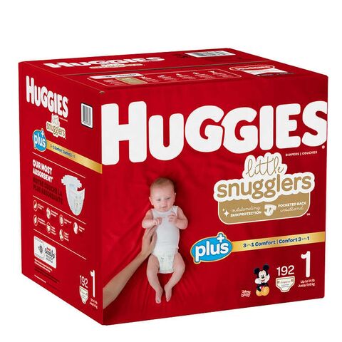 Huggies Couches pour bébés Little Snugglers, taille 1, 84 unités